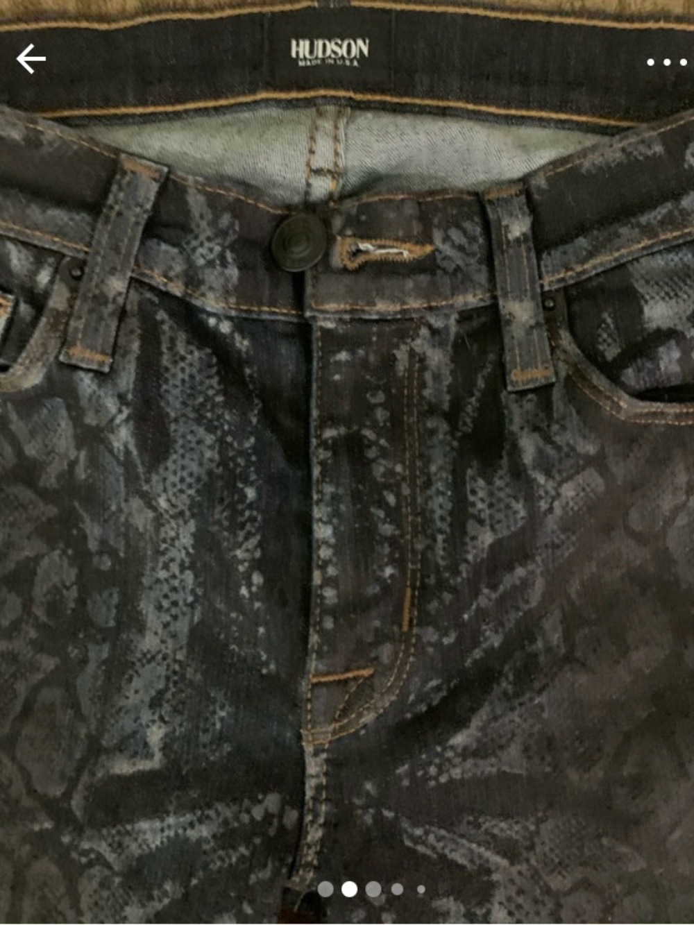 Hudson Nico Women’s Snake-Print jeans Sz 25 waist